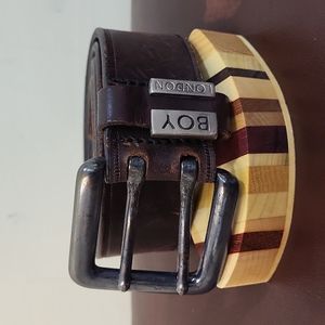 BOY London Vintage Dark Brown Leather Belt